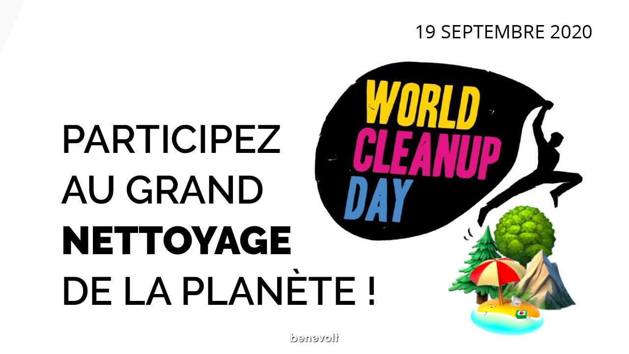 19 septembre 2020 : Tous mobilisés pour le World Clean Up Day !